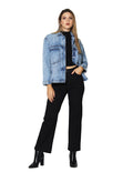 Jeans Para Mujer Bobois Moda Casuales Cargo Pierna Suelta Acampanado Pantalon De Mezclilla Con Bolsillos A Los Costados De Tiro Alto Wide Leg V33103 Negro