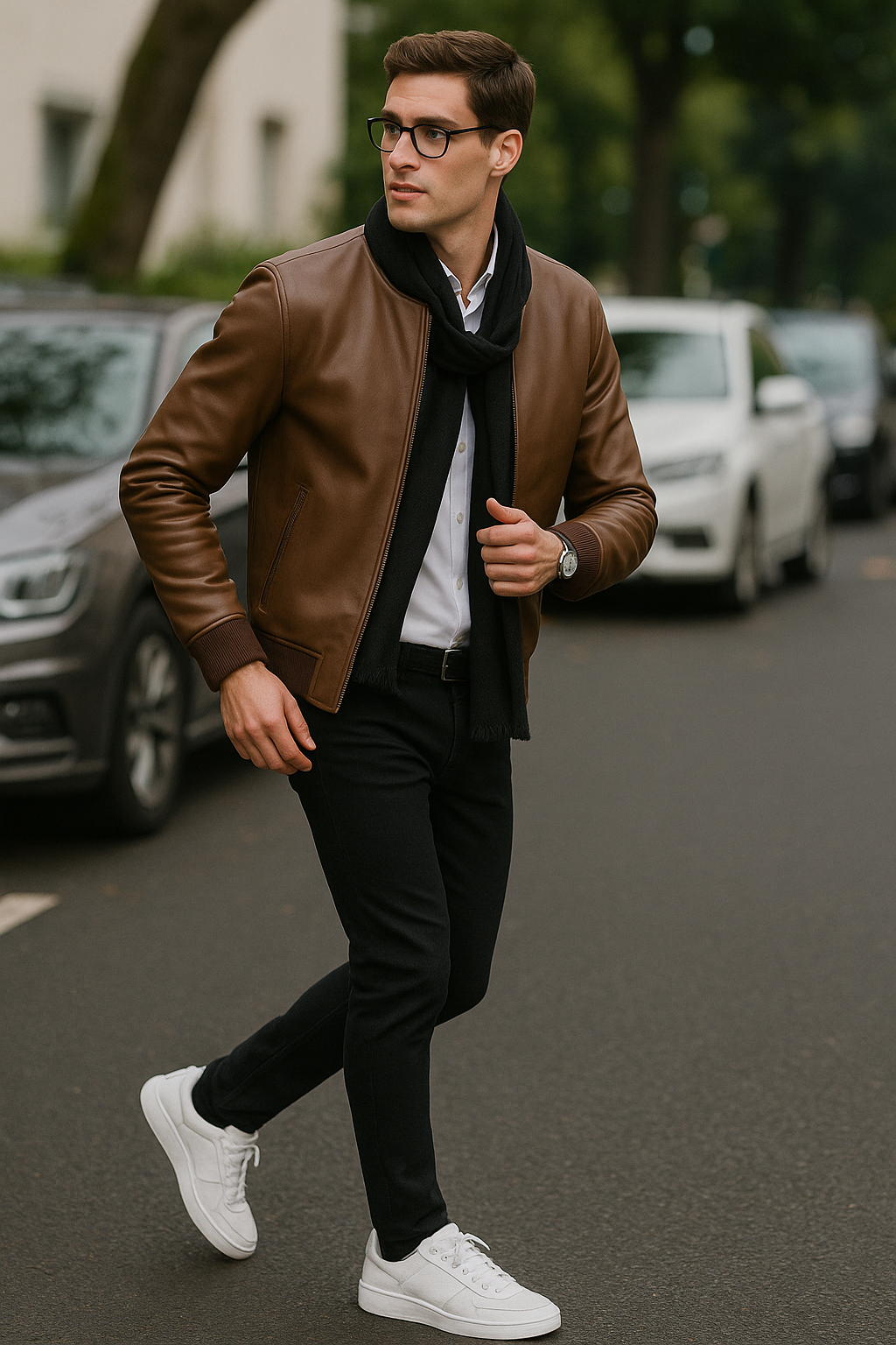 Chamarras Para Hombre Bomber Tipo Piel Cierre Frontal D45306 Chocolate