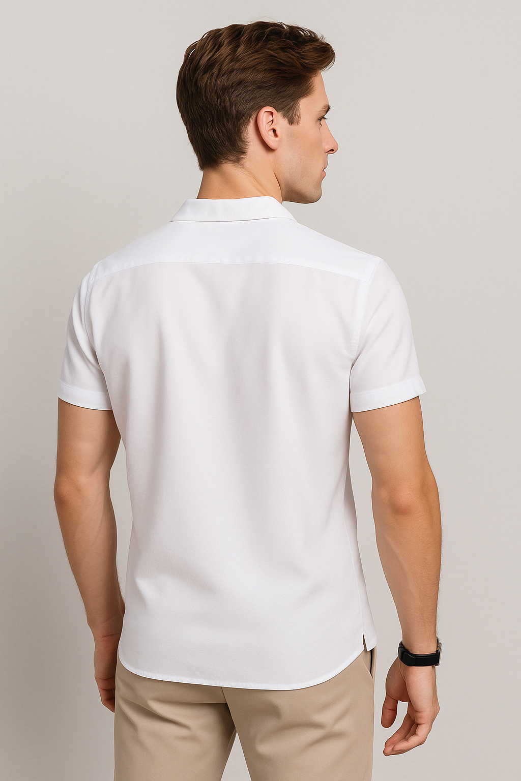 Camisas Para Hombre Relaxed Fit Ligera B51351 Blanco
