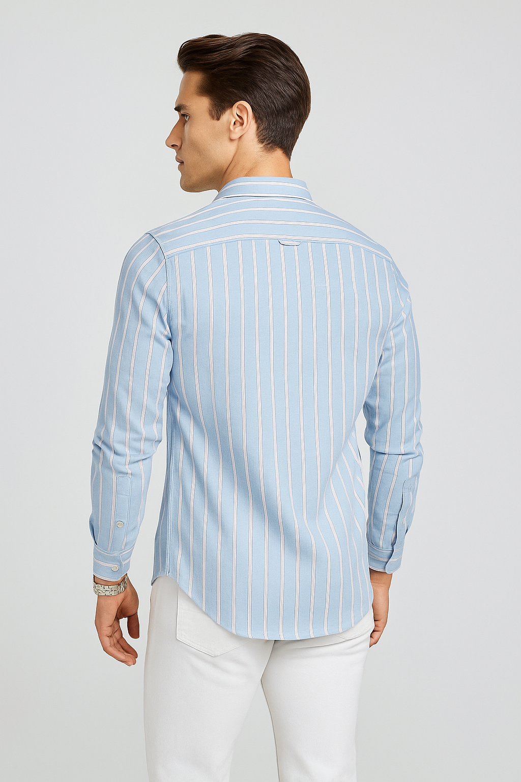 Camisas Para Hombre Regular Fit Oxford B51115 Azul