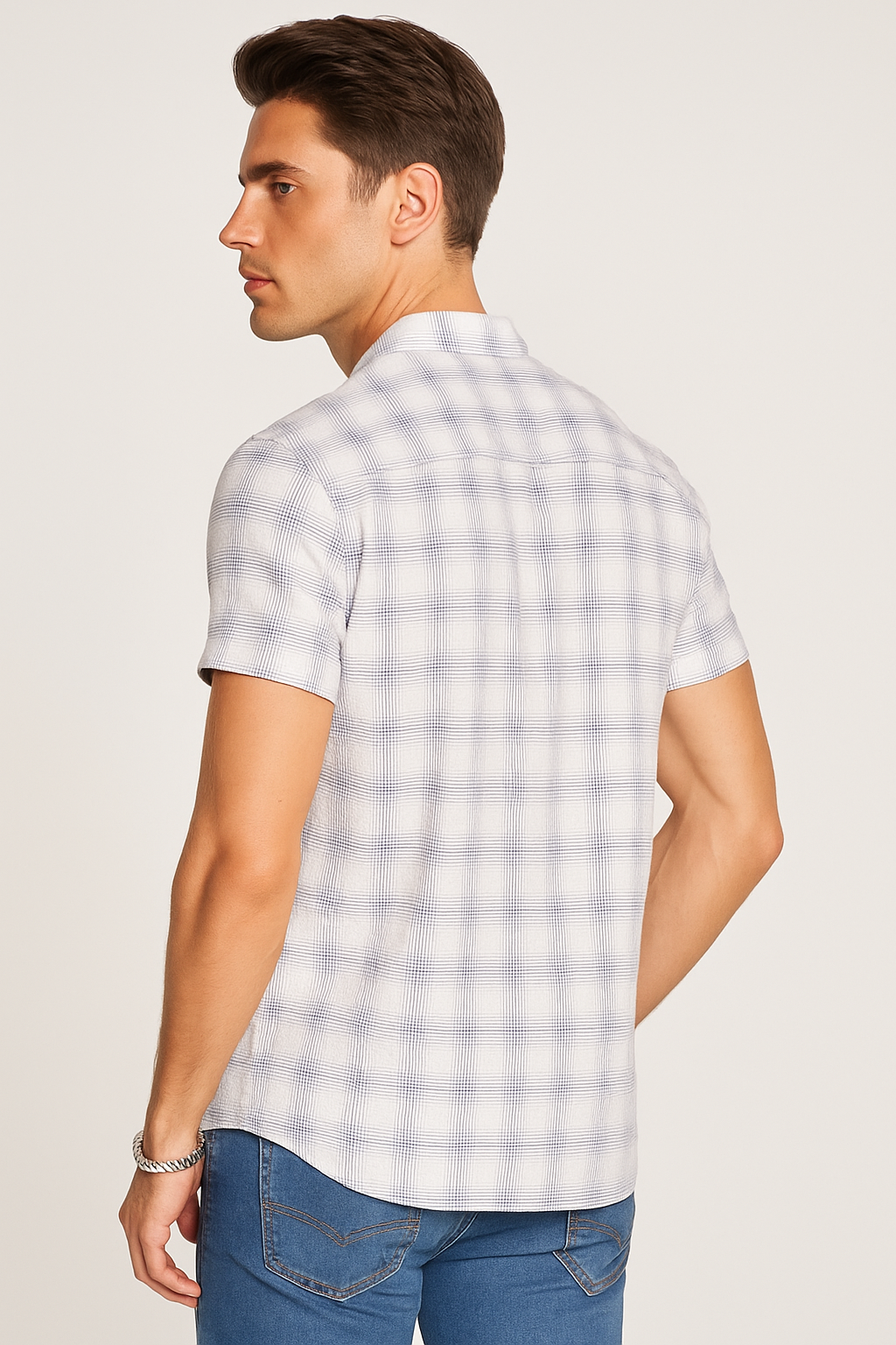 Camisas Para Hombre Dobbie Con Textura B51356 Marino