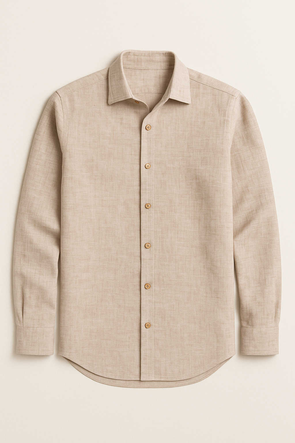 Camisas Para Hombre Tipo Lino Regular Fit B51321 Kaki