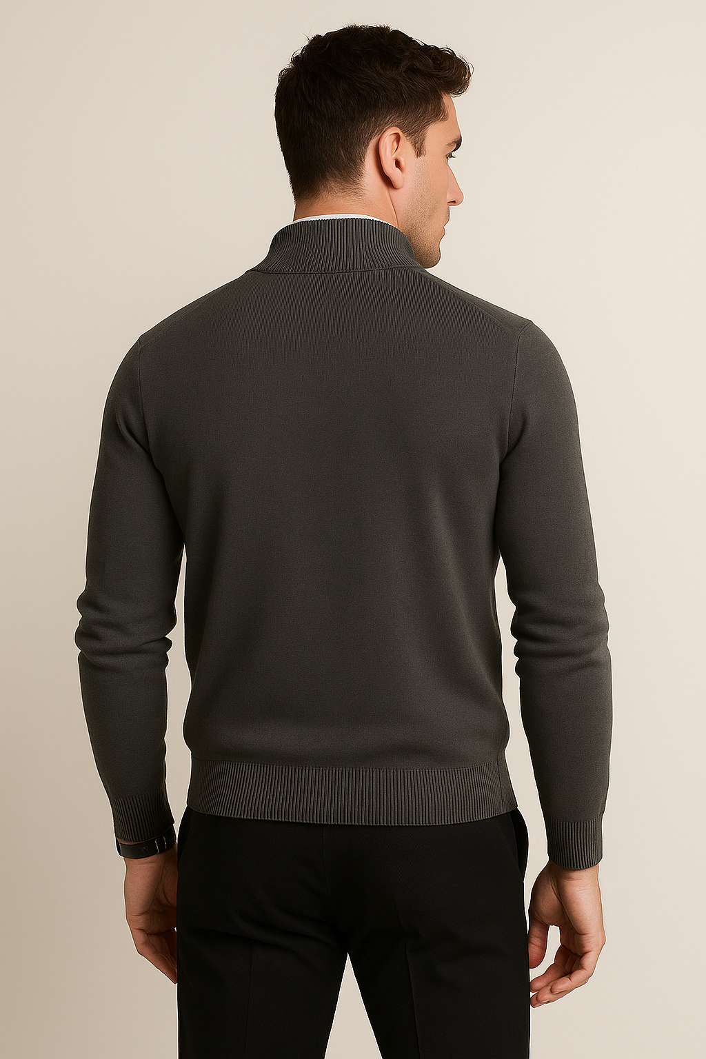 Suéteres Para Hombre De Punto Fino Básico Con Cierre E55304 Oxford