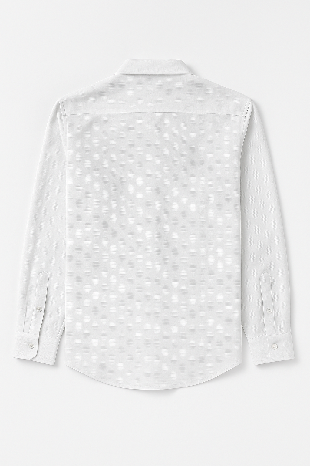 Camisas Para Hombre De Relieves Bordados B55322 Blanco