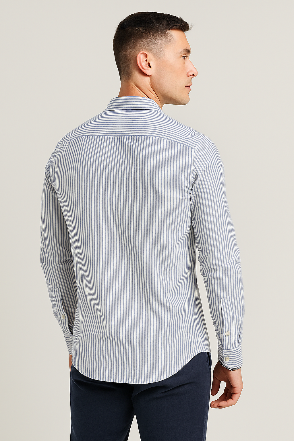 Camisas Para Hombre Regular Fit Oxford B51113 Marino