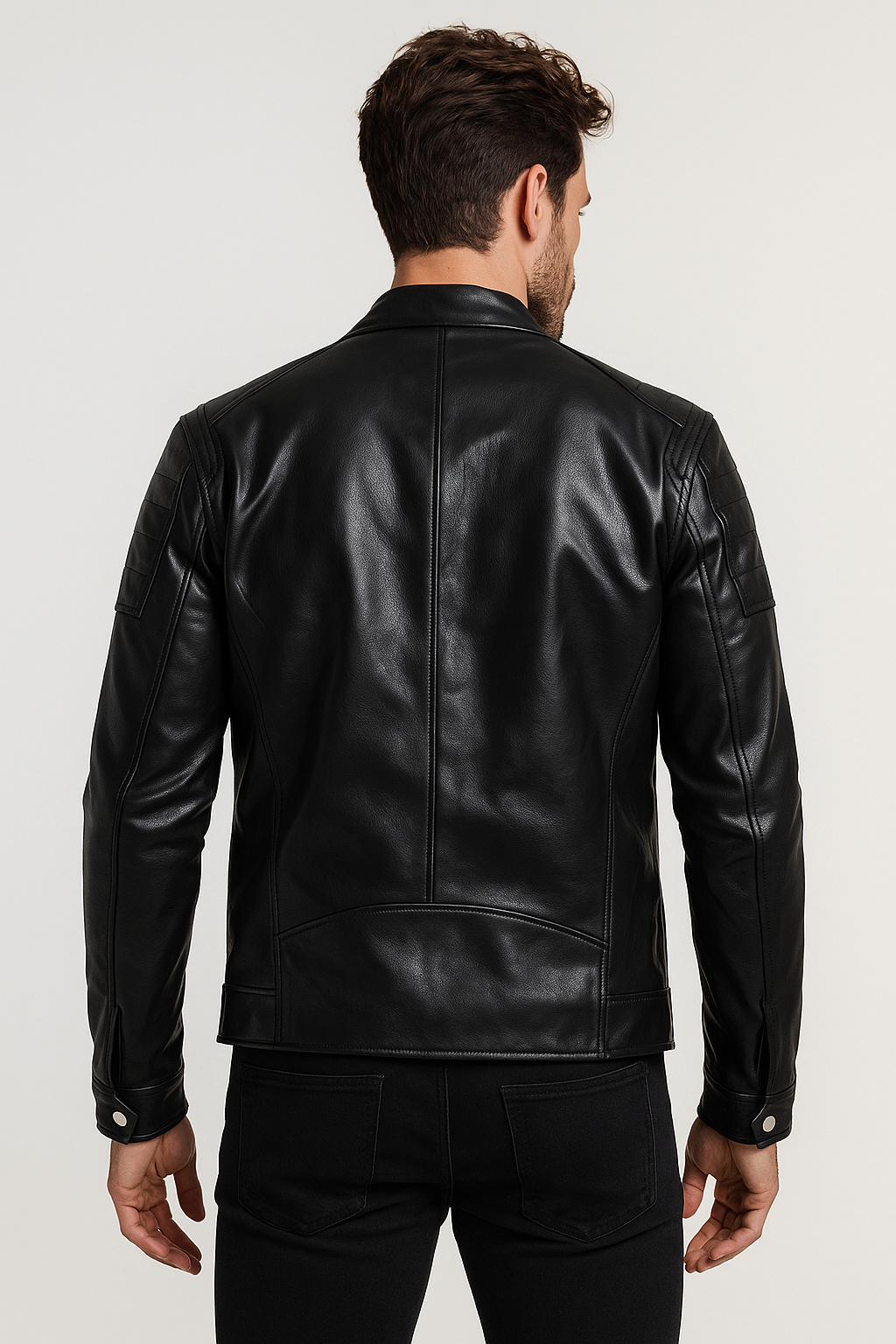 Chamarras Para Hombre Biker Tipo Piel D45308 Negro