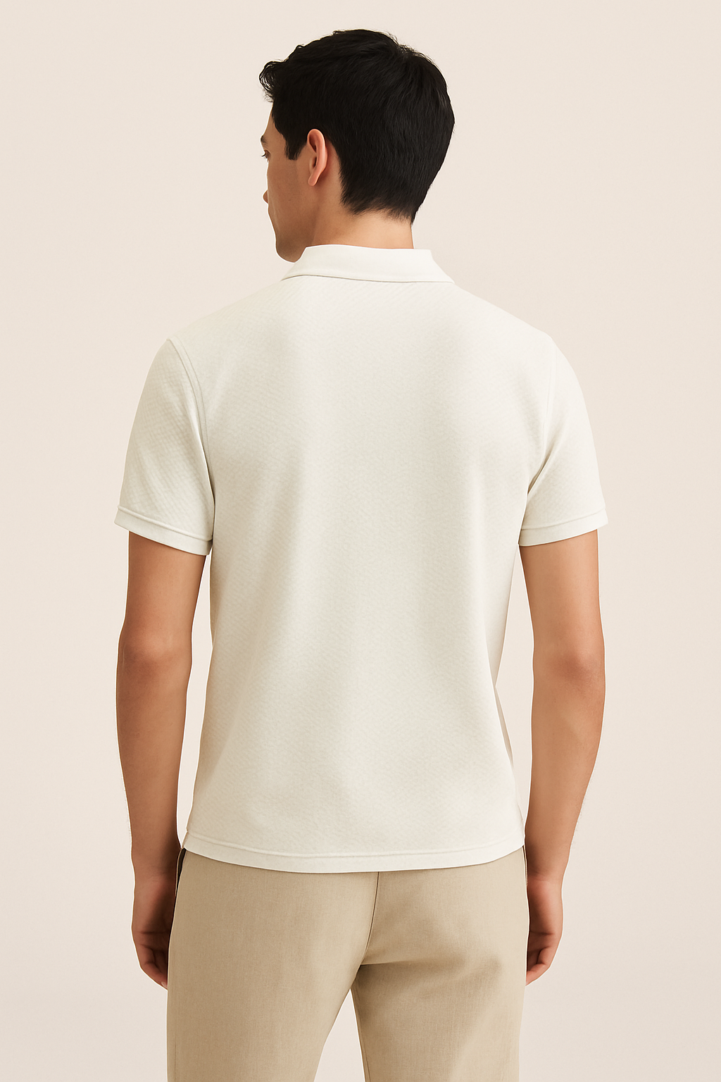 Playeras Tipo Polo Para Hombre Jacquard A51312 Blanco
