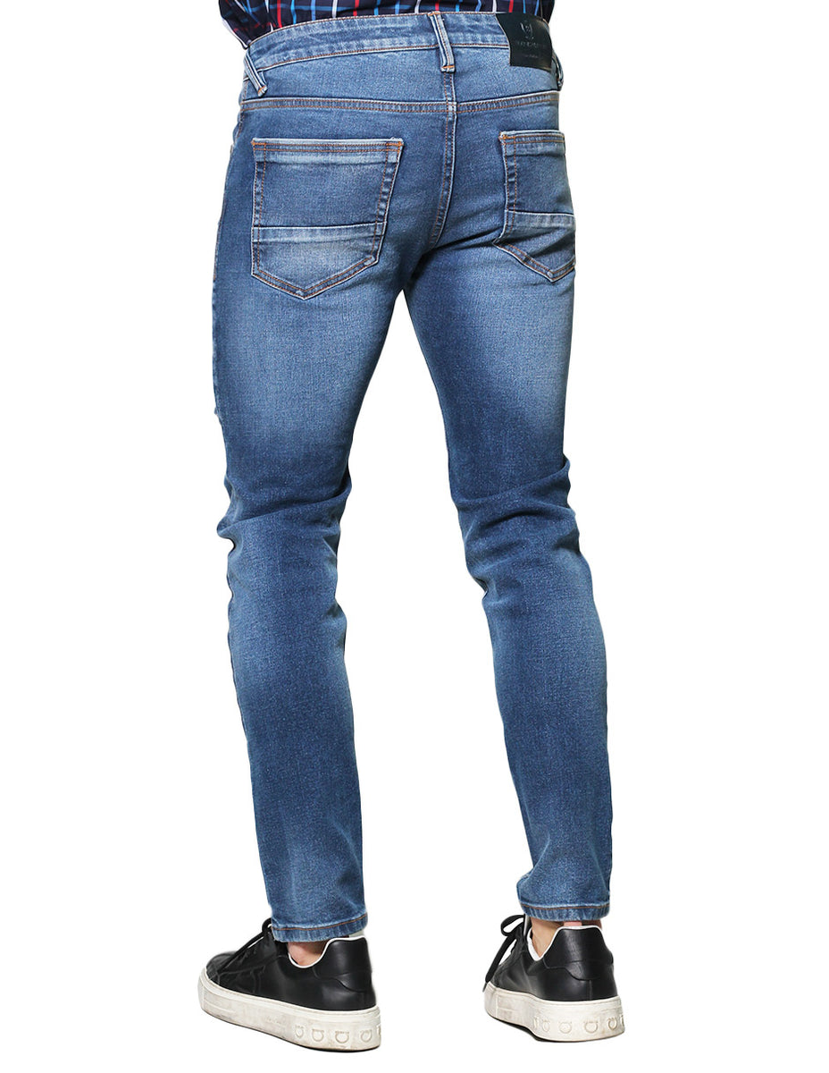 Jeans Para Hombre Bobois Casuales Moda Pantalones de Mezclilla Slim Fi –  BOBOIS