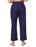 Pantalones Para Mujer Bobois Moda Casuales Tipo Lino W31114 Marino