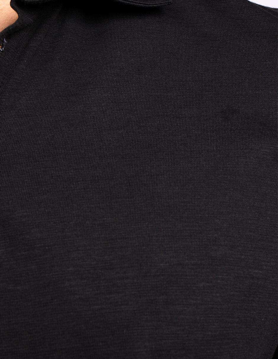Playeras Tipo Polo Para Hombre Slub A51311 Negro