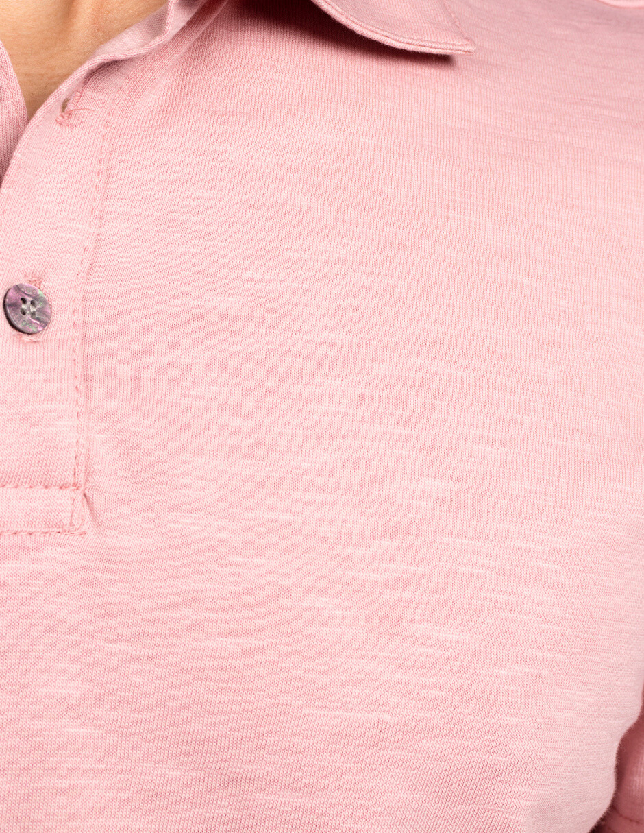 Playeras Tipo Polo Para Hombre Slub A51311 Rosa