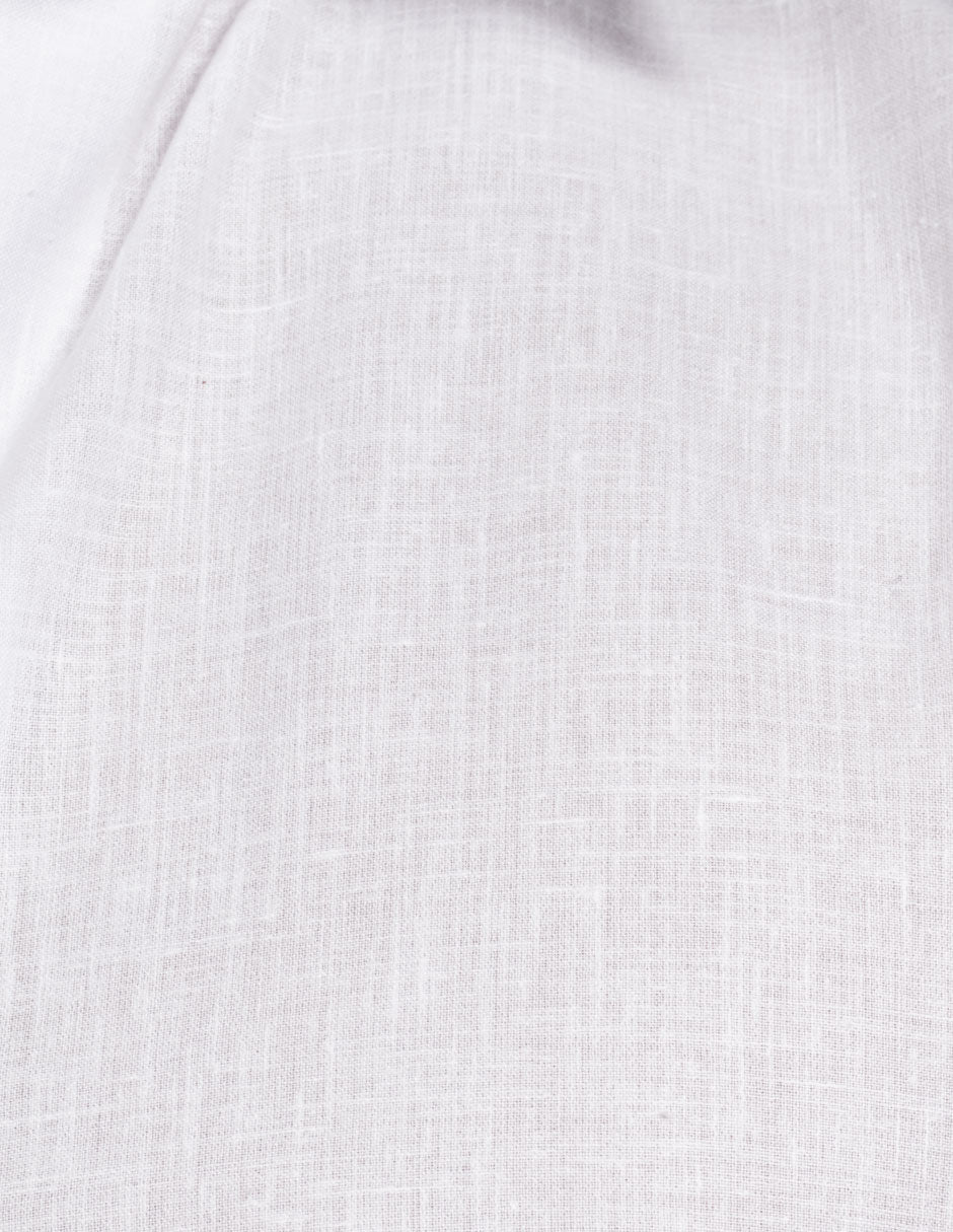 Camisas Para Hombre Tipo Lino Regular Fit B51321 Blanco