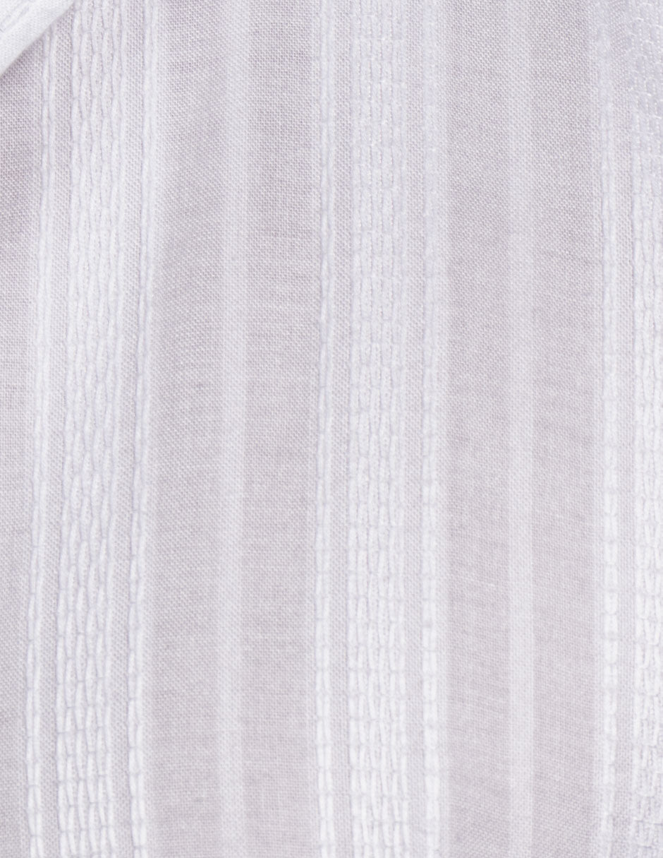 Camisas Para Hombre Jacquard Dobie B51354 Blanco