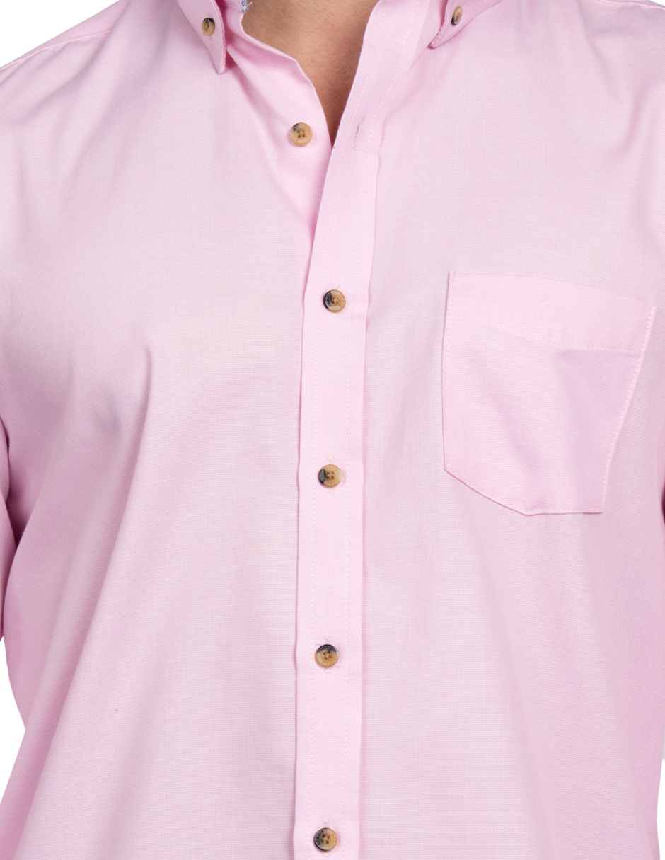 Camisas Para Hombre Manga Larga Essential B51101 Rosa