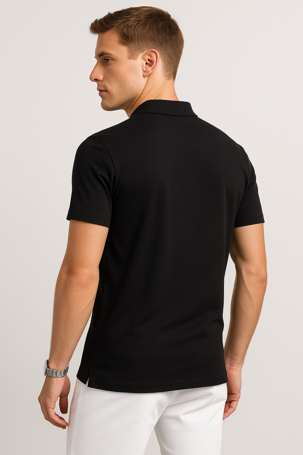 Playeras Tipo Polo Para Hombre Slub A51311 Negro