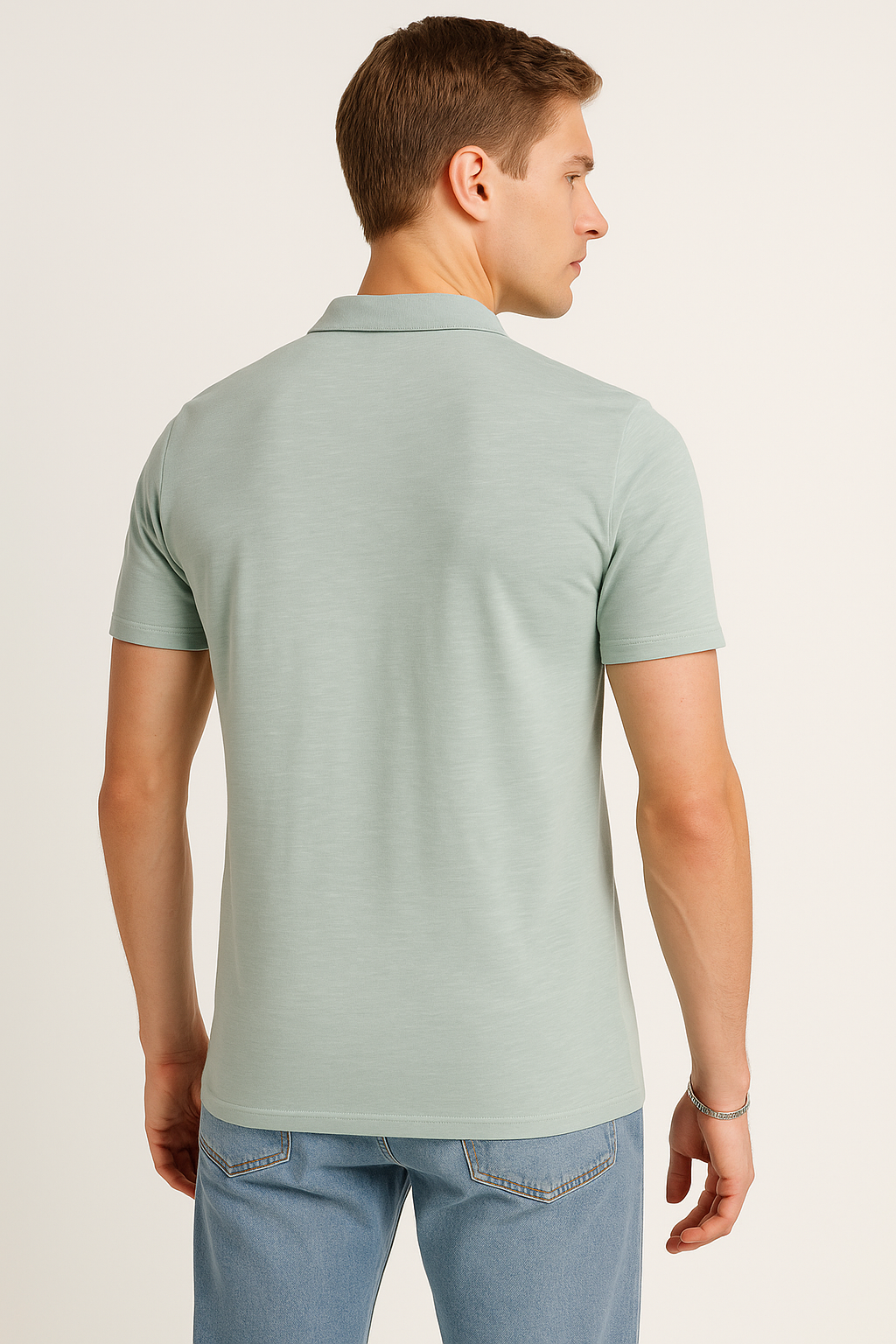 Playeras Tipo Polo Para Hombre Slub A51311 Eucalipto