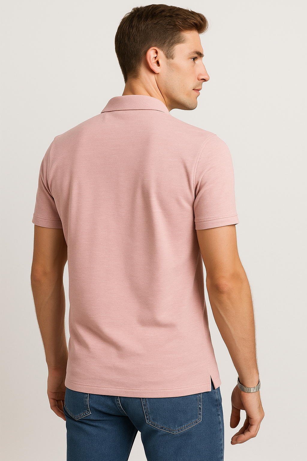 Playeras Tipo Polo Para Hombre Slub A51311 Rosa
