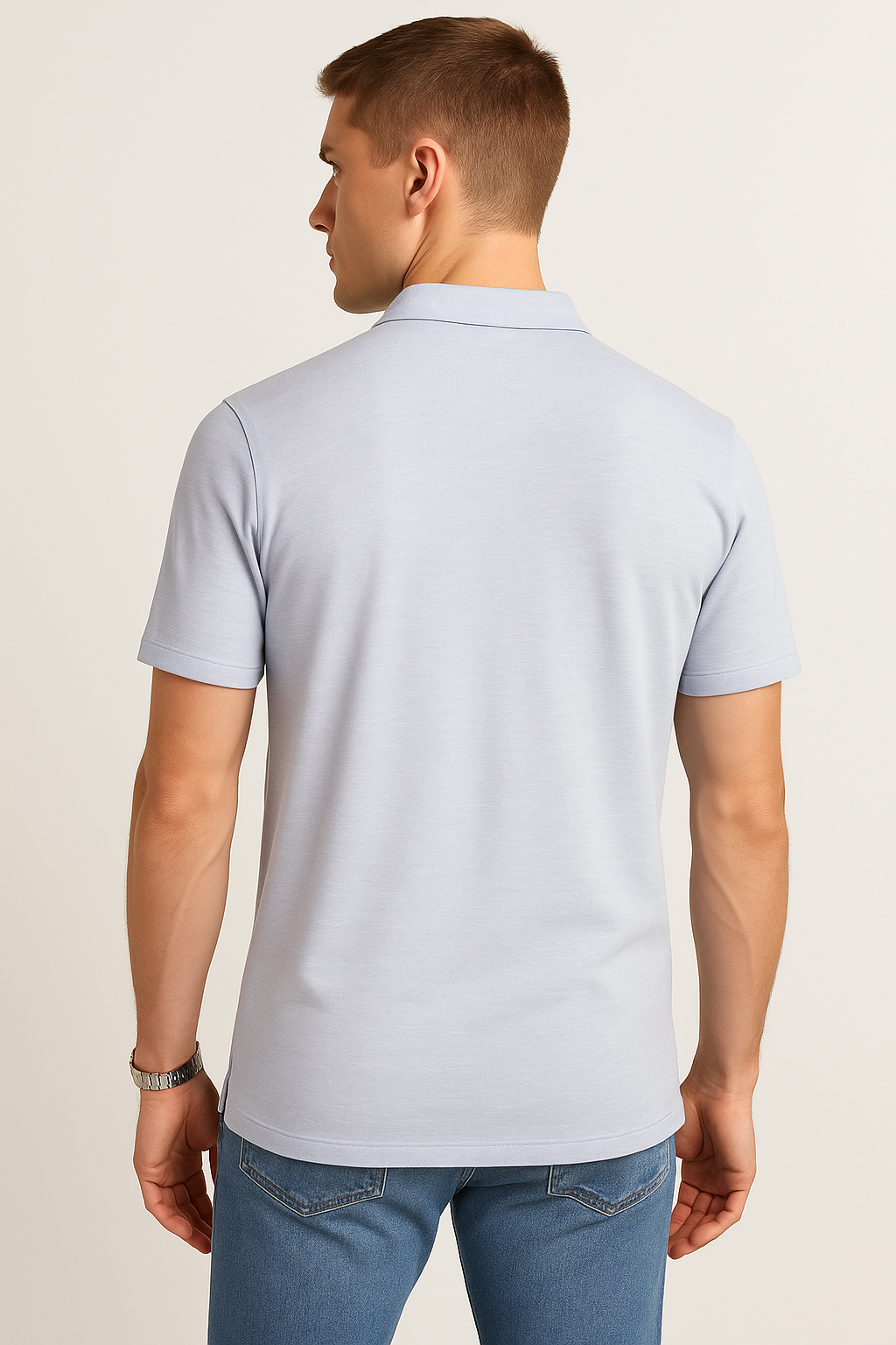 Playeras Tipo Polo Para Hombre Slub A51311 Cielo