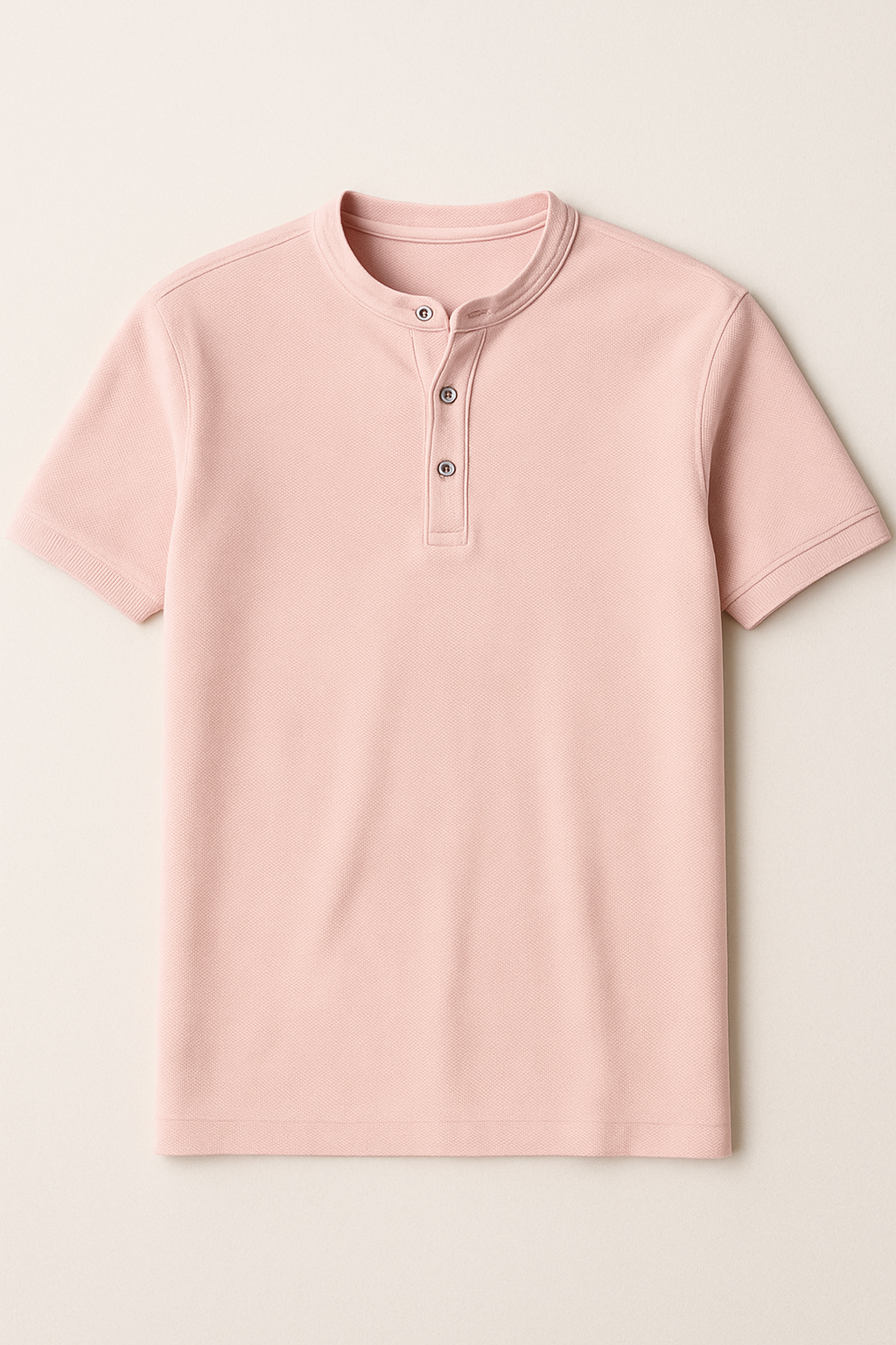 Playeras Polo Para Hombre Lisa De Manga Corta Cuello Mao APCMAO Rosa