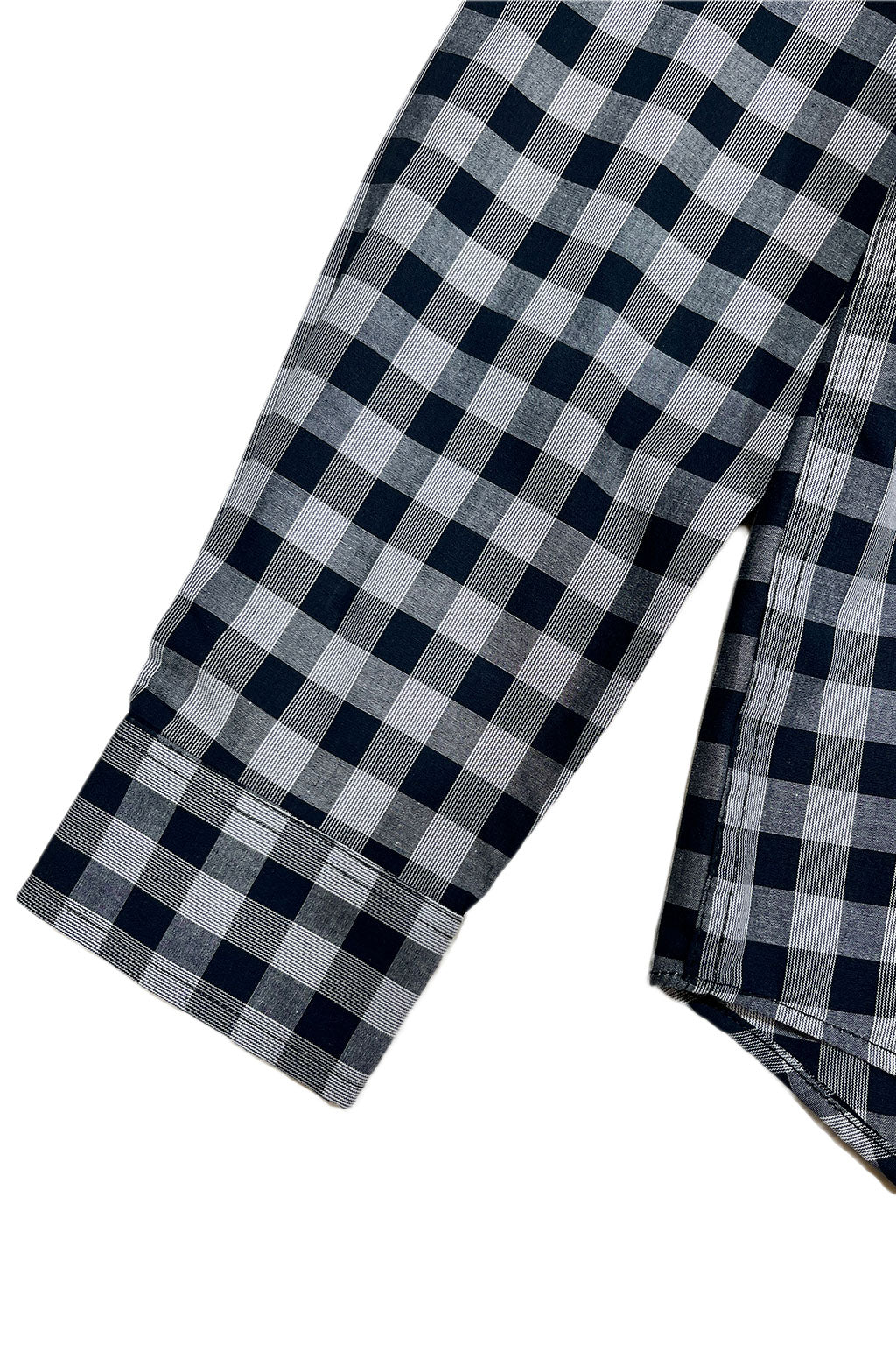 Camisas Para Hombre Elegante Manga Larga De Cuadros B55314 Negro