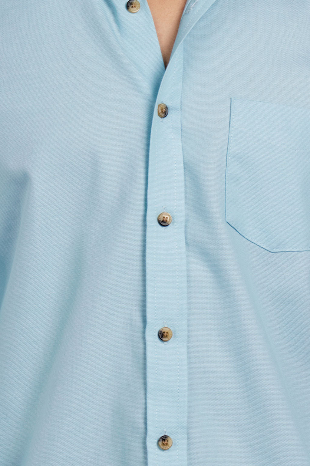 Camisas Para Hombre Manga Larga Essential B51101 Aqua