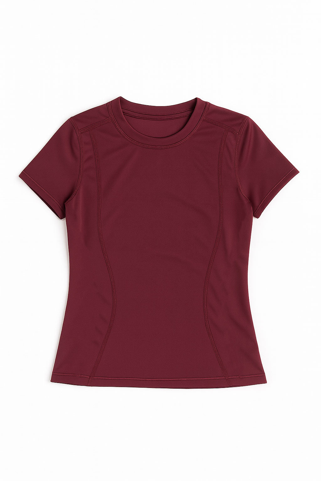 Playeras Deportivas para Mujer Ajustada Estilo Training MTDX40 Vino
