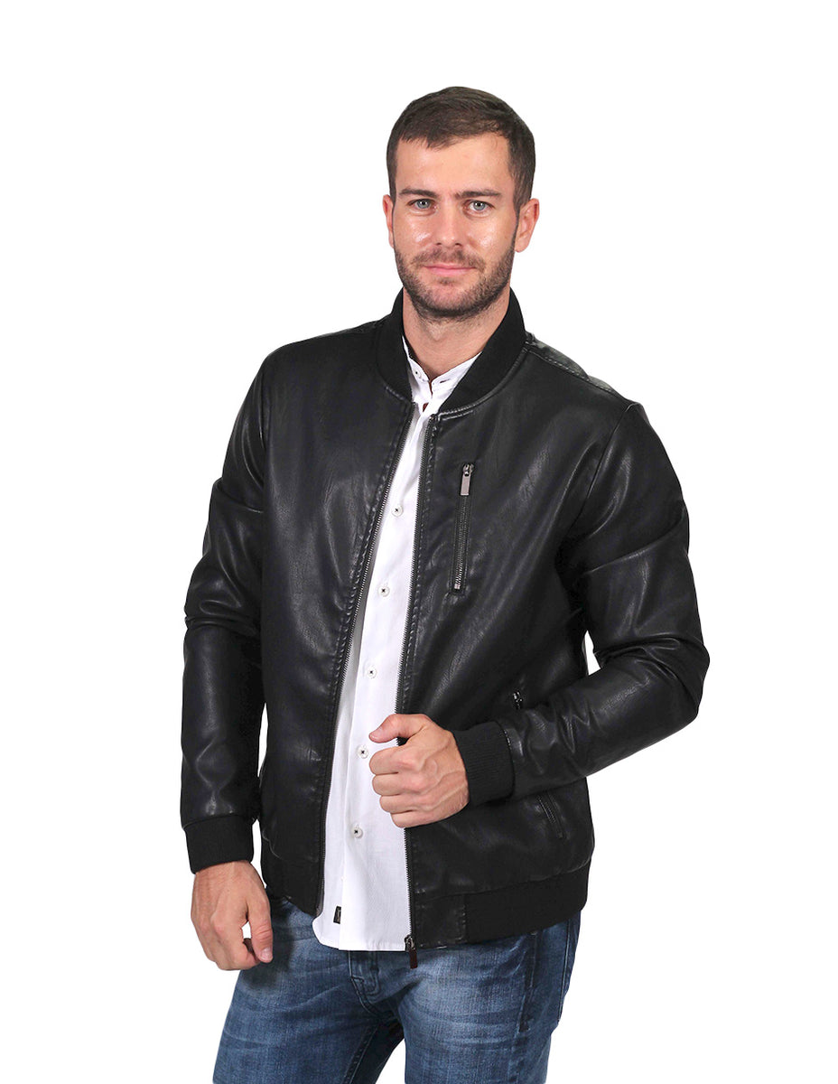 Chamarras Para Hombre Bobois Moda Casuales Chaqueta De Piel Sintetica –  BOBOIS