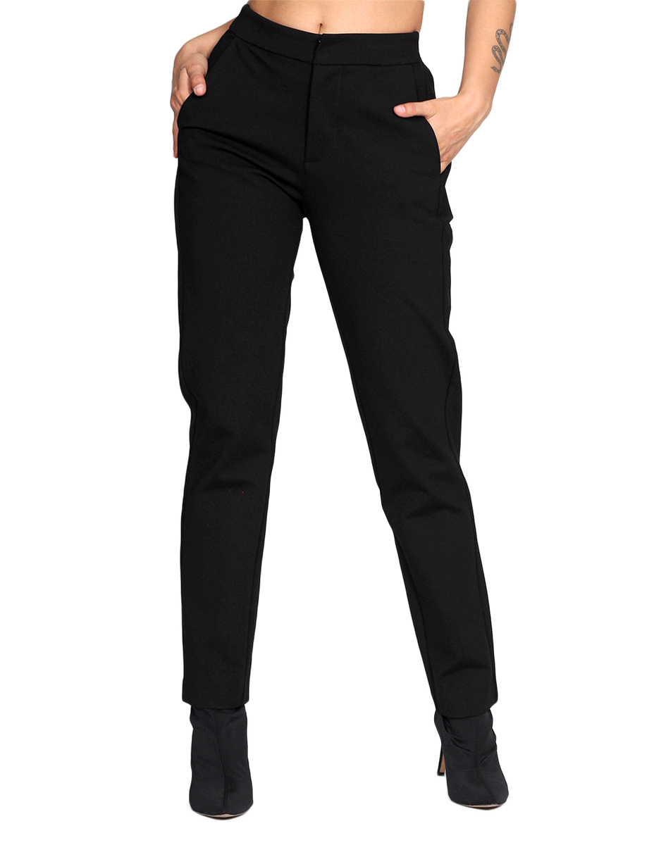 Pantalones Para Mujer Bobois Moda Básico de Vestir Negro W21100 – BOBOIS