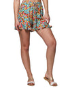 Shorts Para Mujer Bobois Moda Casuales Amplio Estampado Floral Y31103 Unico