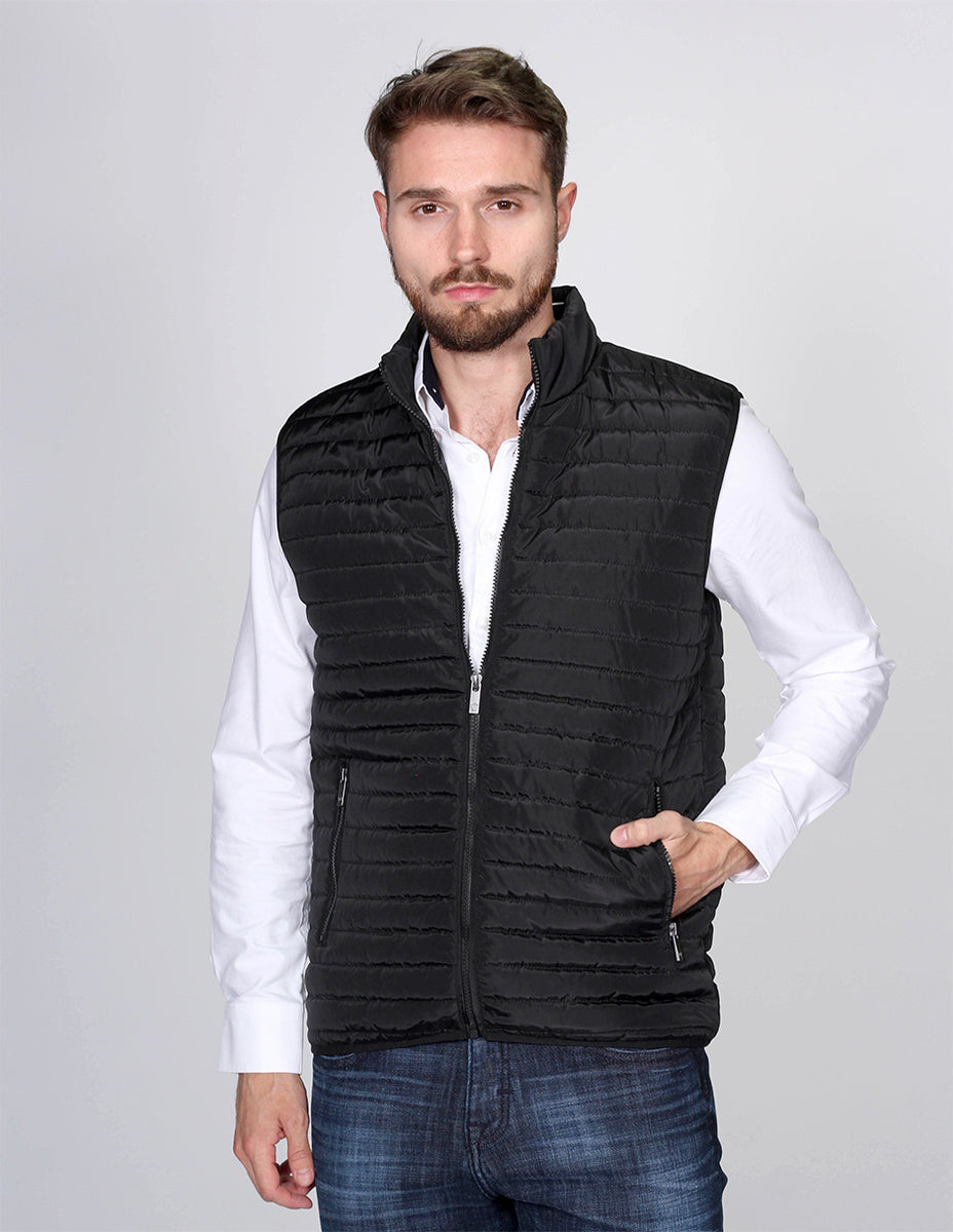 CHALECOS HOMBRE CASUALES MODA GAJOS CON BIES MARINO H15101 – BOBOIS