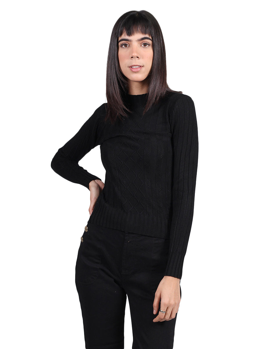 Abrigos Para Mujer Bobois Moda Casuales Elegantes Con Bolsas Negro T23 –  BOBOIS