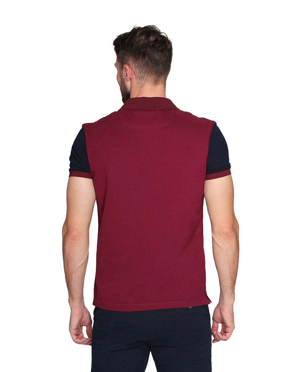 PLAYERAS HOMBRE CASUALES MODA RIB SOLIDA VINO A15111 – BOBOIS