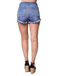 Shorts Para Mujer Bobois Moda Casuales de Mezclilla Rotos Y31101 Unico