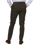 Pantalones Para Hombre Bobois Chino Gabardina Slim Soft Stretch Militar GPAXAR