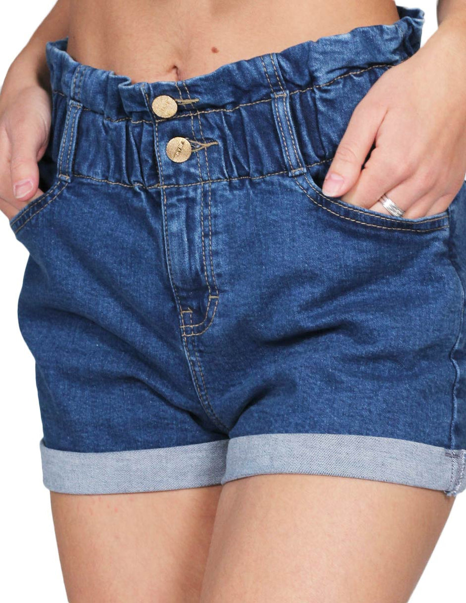 Shorts Para Mujer Bobois Moda Casuales Mezclilla Tiro Alto Stone