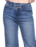 Jeans Para Mujer Bobois Moda Casuales Pierna Ancha Pantalones de Mezclilla Wide Leg Bleach V23106