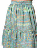 Faldas Para Mujer Bobois Moda Casuales Larga Midi Con Olan Estampado Tropical X31102 Unico