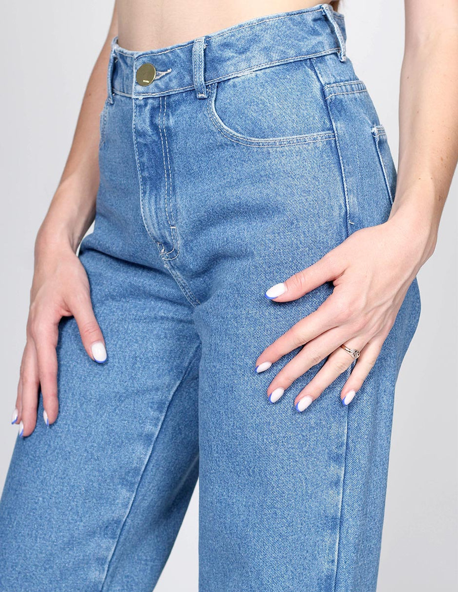 Jeans Para Mujer Bobois Moda Recto Roto Pantalones de Mezclilla Unico –  BOBOIS