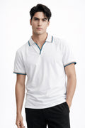 Playera Polo para Hombre Casual Antiarrugas A61416 Blanco