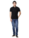 Playeras Polo Para Hombre Cuello Mao A45401 Negro