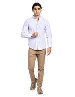 Camisas Para Hombre Regular Fit Oxford B51113 Azul