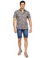 Camisas Para Hombre Estilo Lino B51366 Negro