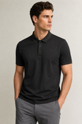 Playeras Polo Para Hombre Teach Microperforada De Manga Corta A65411 Negro