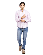 Camisas Para Hombre Regular Fit Oxford B51114 Rosa