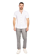 Camisas Para Hombre Relaxed Fit Lino B51373 Blanco