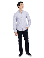 Camisas Para Hombre Regular Fit Oxford B51113 Marino