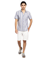 Camisas Para Hombre Dobbie Con Textura B51356 Indigo