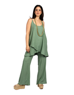 Blusas Para Mujer De Doble Capa Desigual N51145 Sage