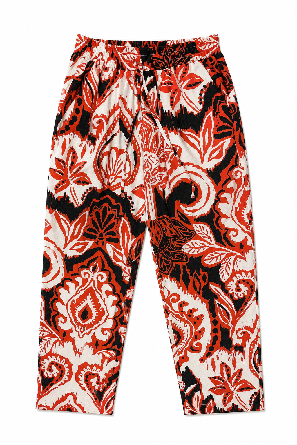 Pantalones Para Mujer Lino Con Jareta Floreado W61110 Unico