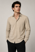 Camisas Para Hombre De Manga Larga Dyed Vintage Suave B65409 Arena